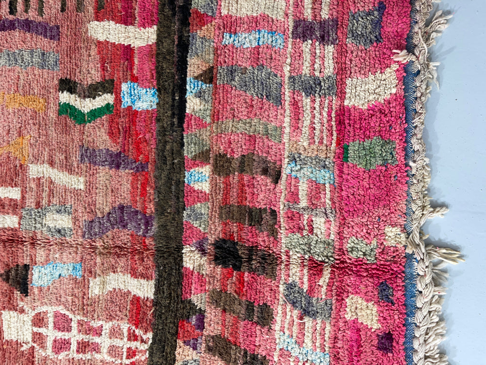 Close up of Boujaad Berber Moroccan Artisan Handmade Rug