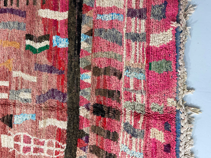 Close up of Boujaad Berber Moroccan Artisan Handmade Rug