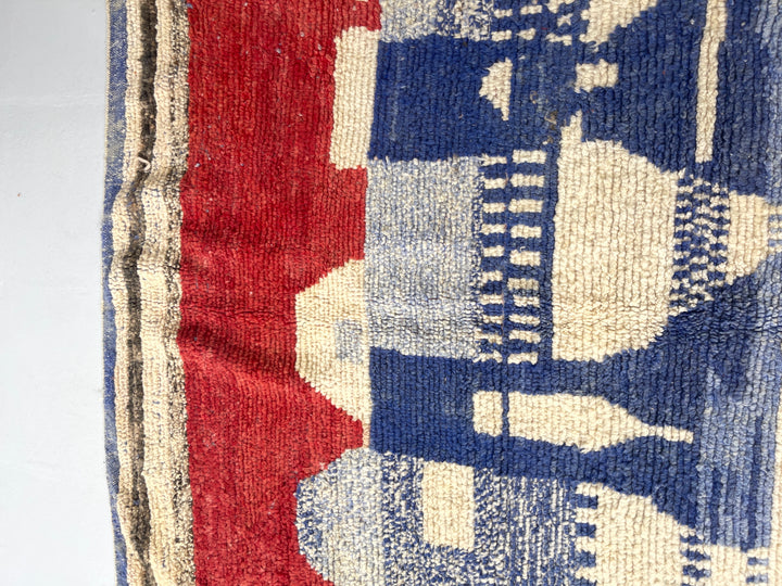 Close up Boujaad Berber Moroccan Artisan Handmade Rug