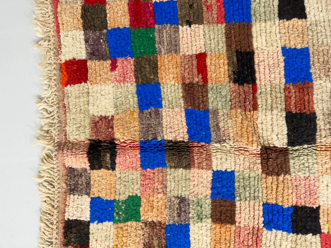 Close up of Boujaad Berber Moroccan Artisan Handmade Rug