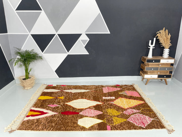 Interior decor Beni Ourain Berber Moroccan Artisan Handmade Rug