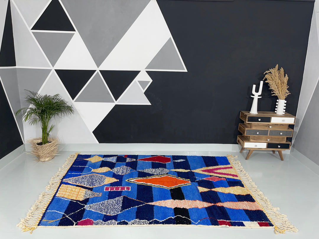 Interior decor Beni Ourain Berber Moroccan Artisan Handmade Rug