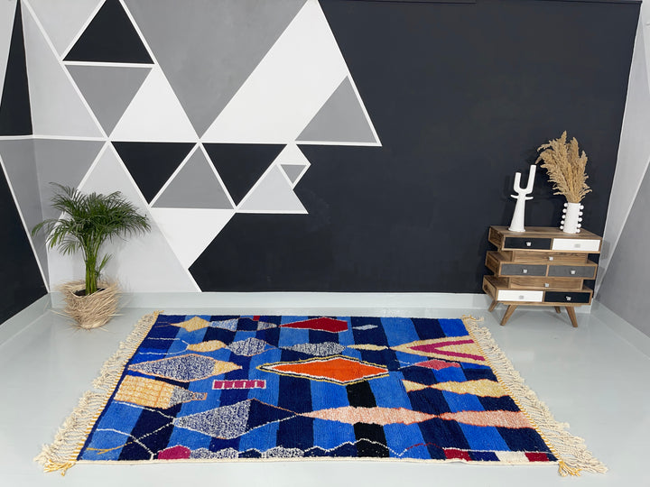 Interior decor Beni Ourain Berber Moroccan Artisan Handmade Rug