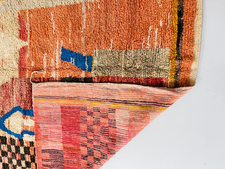 Close up view of Boujaad Berber Moroccan Artisan Handmade Rug