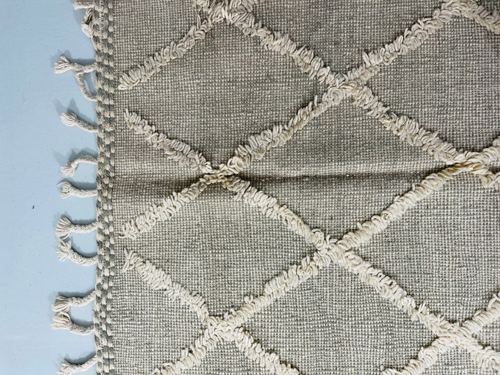 Close up of Kilim Berber Moroccan Artisan Handmade Rug