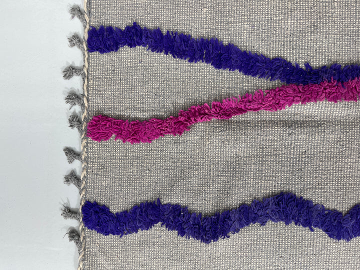 Close up of Kilim Berber Moroccan Artisan Handmade Rug