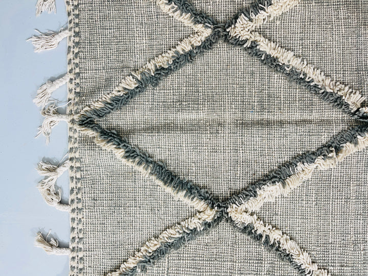 Close up of Kilim Berber Moroccan Artisan Handmade Rug