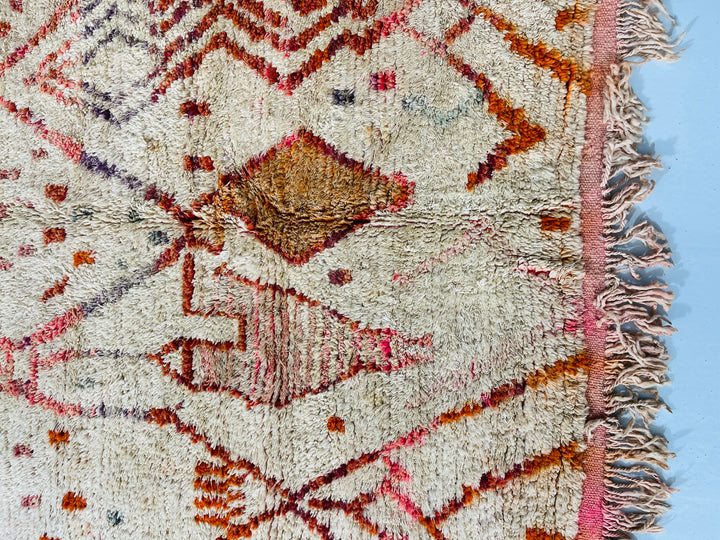 Close up of Boujaad Berber Moroccan Artisan Handmade Rug