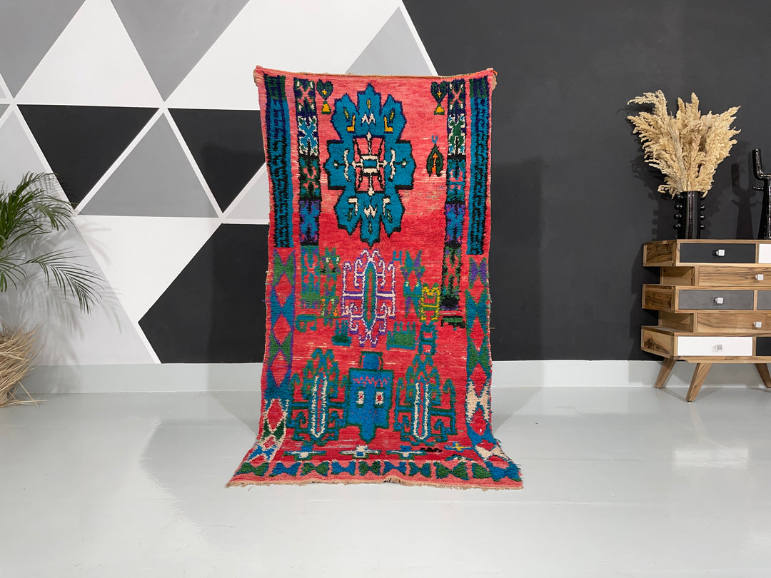 Boucherouite Berber Moroccan Artisan Handmade Rug