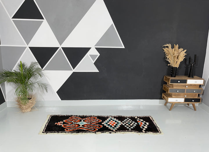 Interior decor Boucherouite Berber Moroccan Artisan Handmade Rug