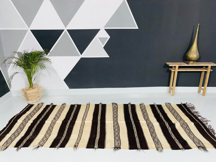 Interior decor view of Glaoui Berber Moroccan Artisan Handmade Rug