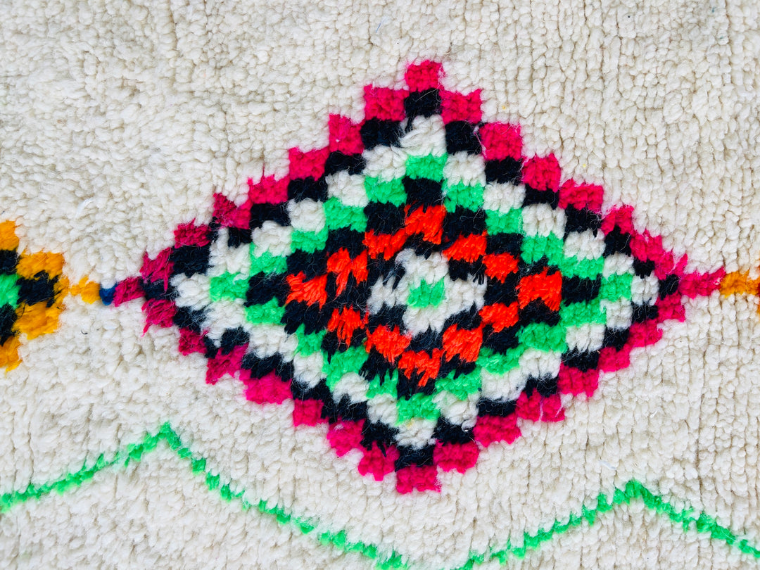 Close up of Azilal Berber Moroccan Artisan Handmade Rug