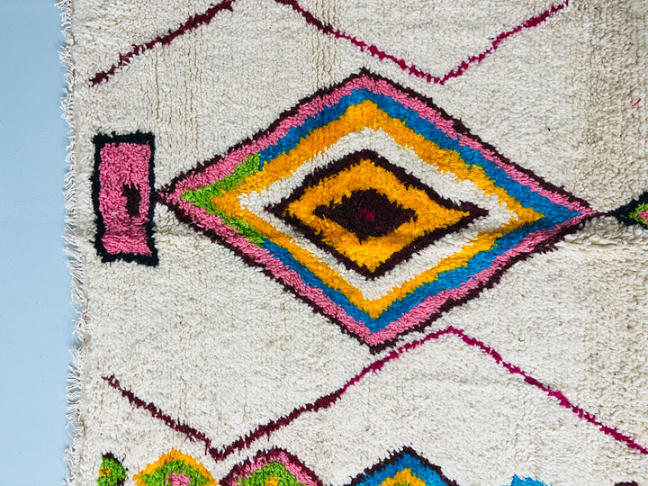 Close up of Azilal Berber Moroccan Artisan Handmade Rug