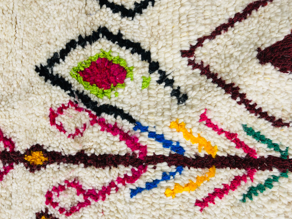 Close up of Azilal Berber Moroccan Artisan Handmade Rug