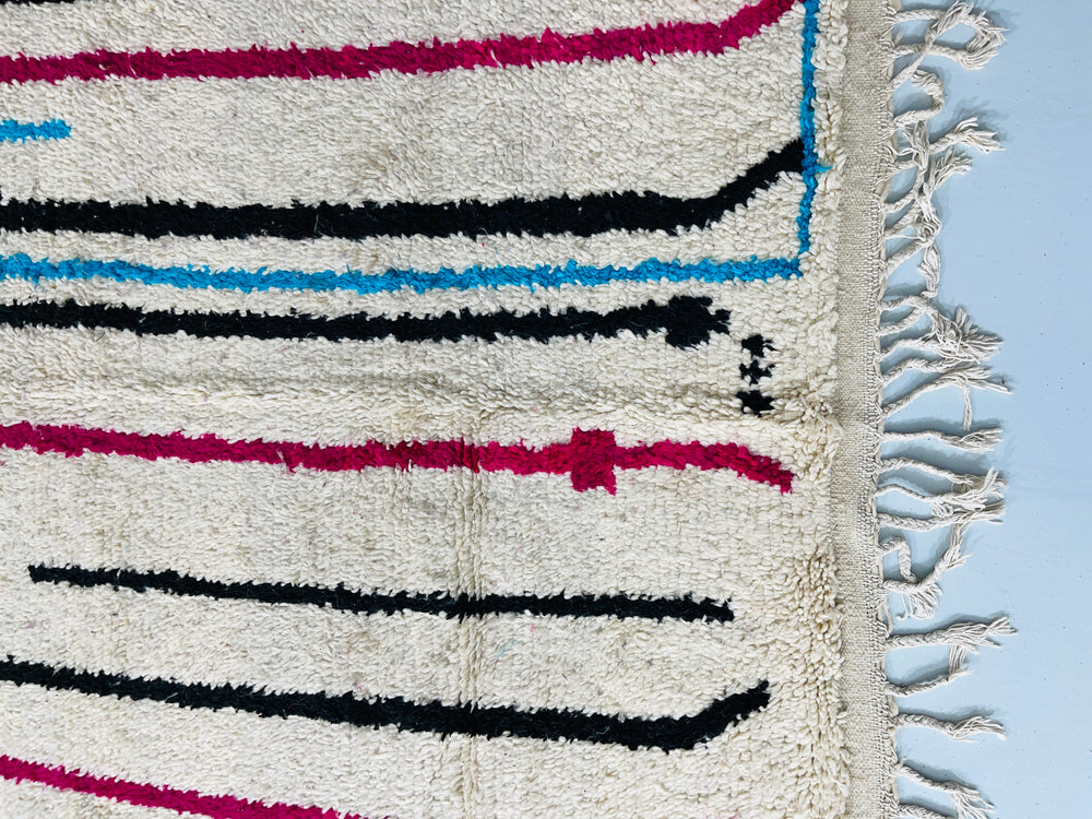 Close up of Azilal Berber Moroccan Artisan Handmade Rug